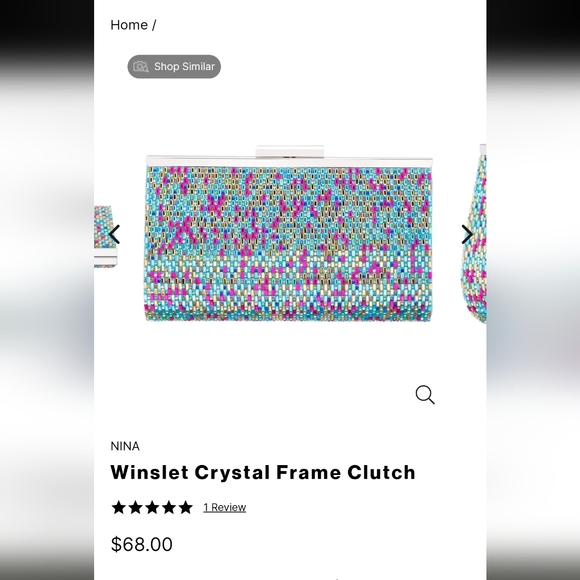 NWT Nina Winslet Clutch Multi - Picture 7 of 7